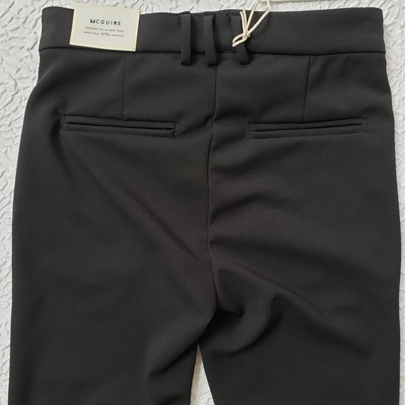 MCGUIRE LOU LOU HIGH WAIST CROP SLIM TROUSERS WELLIE Black Size 24 - Picture 9 of 16